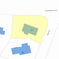 1640 Commonwealth Ave, Newton MA  02465-2821 plot plan