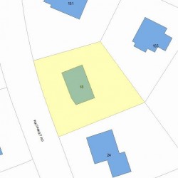 18 Wauwinet Rd, Newton MA  02465-2942 plot plan