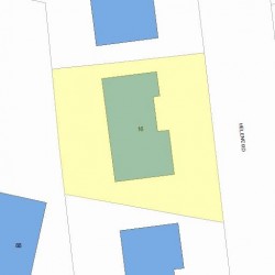 16 Helene Rd, Newton MA 02468-1025 plot plan