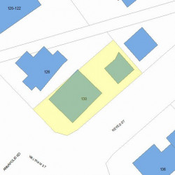 130 Waltham St, Newton MA 02465-1330 plot plan