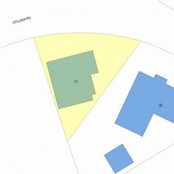 23 Collins Rd, Newton MA 02468-2202 plot plan