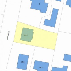16 Central Ave, Newton MA  02460-1707 plot plan