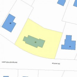 85 Stuart Rd, Newton MA 02459-1210 plot plan