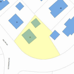 23 Cloverdale Rd, Newton MA 02459-2430 plot plan