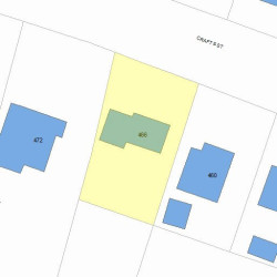 466 Crafts St, Newton MA 02465-1703 plot plan