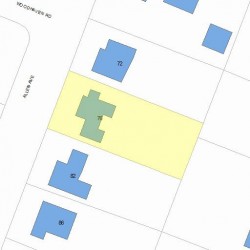 76 Allen Ave, Newton MA 02468-1721 plot plan