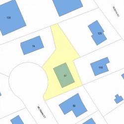 67 Mosman St, Newton MA  02465-1303 plot plan