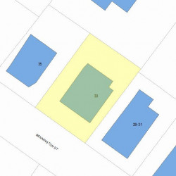33 Bennington St, Newton MA  02458-1901 plot plan