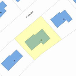 45 Brandeis Rd, Newton MA  02459-2707 plot plan