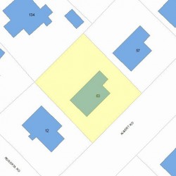63 Albert Rd, Newton MA 02466-1302 plot plan