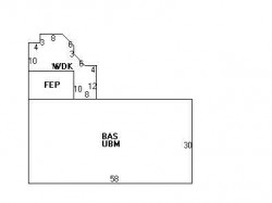 136 Evelyn Rd, Newton MA 02468-1042 floor plan