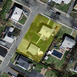106 Cleveland St, Newton MA 02465-1563 aerial view