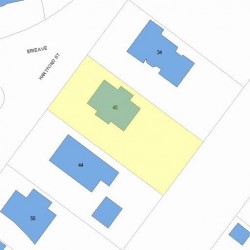 40 Hartford St, Newton MA  02461-1517 plot plan