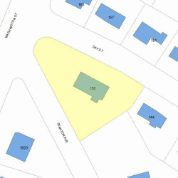 156 Day St, Newton MA  02466-2922 plot plan
