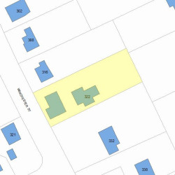 322 Winchester St, Newton MA 02461-2051 plot plan