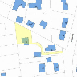 89 Freeman St, Newton MA 02466-1212 plot plan