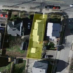196 California St, Newton MA  02458-1007 aerial view