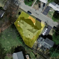 144 Day St, Newton MA  02466-2922 aerial view