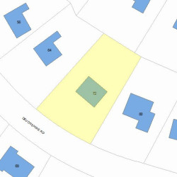 72 Devonshire Rd, Newton MA 02468-2213 plot plan