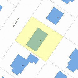 32 Arapahoe Rd, Newton MA 02465-2203 plot plan
