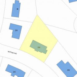 238 Hartman Rd, Newton MA 02459-2817 plot plan