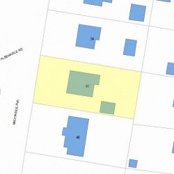 40 Brookside Ave, Newton MA  02460-1530 plot plan
