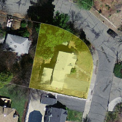 1 Cornell St, Newton MA 02462-1105 aerial view