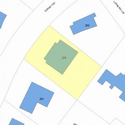 276 Dorset Rd, Newton MA  02468-1429 plot plan