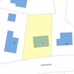 45 Moreland Ave, Newton MA 02459-2114 plot plan