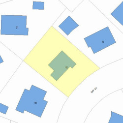 15 Day St, Newton MA 02466-2906 plot plan