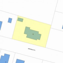 12 Henshaw Pl, Newton MA 02465-1656 plot plan