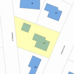 349 Lexington St, Newton MA  02466-1211 plot plan