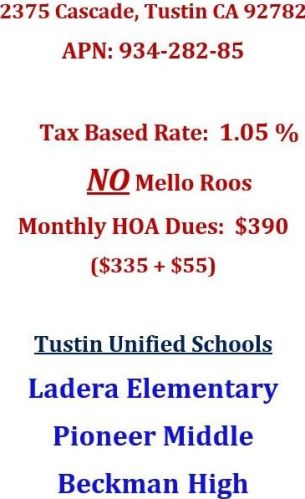 2375 Cascade, Tustin CA exterior