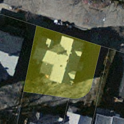 46 Gardner St, Newton MA  02458-1405 aerial view