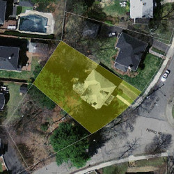 61 Ellison Rd, Newton MA 02459-1434 aerial view