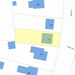 215 Grove St, Newton MA  02466-2225 plot plan