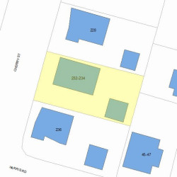 232 Cherry St, Newton MA 02465-1246 plot plan