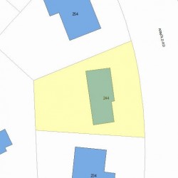 244 Arnold Rd, Newton MA 02459-3047 plot plan