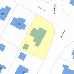 5 Carlton Rd, Newton MA  02468-1901 plot plan