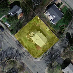 110 Prospect St, Newton MA 02465-2311 aerial view