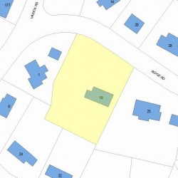 19 Ridge Rd, Newton MA  02468-1818 plot plan