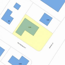 1349 Centre St, Newton MA  02459-2582 plot plan