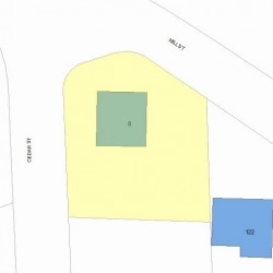 8 Cedar St, Newton MA 02459-1112 plot plan