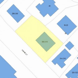 308 Adams St, Newton MA 02458-1455 plot plan