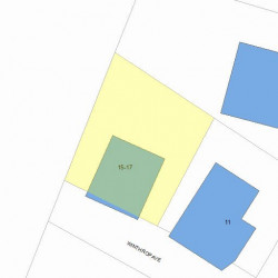 17 Winthrop Ave, Newton MA  02458-1810 plot plan