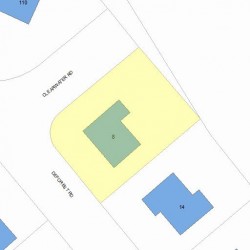 8 Deforest Rd, Newton MA  02462-1111 plot plan