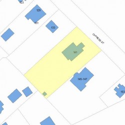 141 Cypress St, Newton MA 02459-2225 plot plan