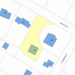 106 Bellevue St, Newton MA 02458-1921 plot plan