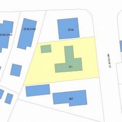 261 Melrose St, Newton MA 02466-1917 plot plan