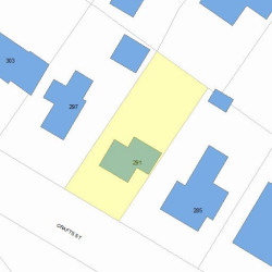 291 Crafts St, Newton MA 02460-1201 plot plan